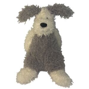 DewBerry Mumbles Sheep Dog Stuffed Fluffy Animal Plush - Gray/White  13" Retired
